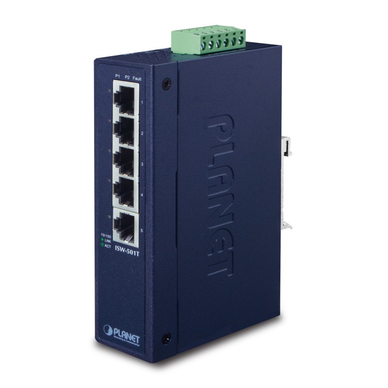 icecat_PLANET ISW-501T commutateur réseau Non-géré L2 Fast Ethernet (10 100) Bleu