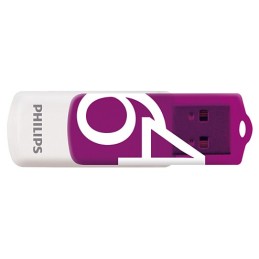 icecat_Philips FM64FD05D USB paměť 64 GB USB Typ-A 2.0 Purpurová, Bílá