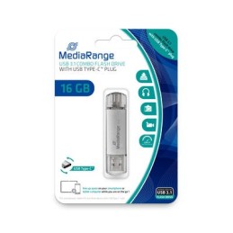 icecat_MediaRange MR935 lecteur USB flash 16 Go USB Type-A   USB Type-C 3.2 Gen 1 (3.1 Gen 1) Argent
