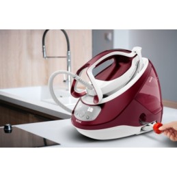 icecat_Tefal GV9220 steam ironing station 2600 W Durilium AirGlide Autoclean soleplate Burgundy, White