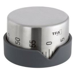 icecat_TFA-Dostmann 38.1027.10 alarm clock Grey, Stainless steel