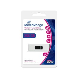 icecat_MediaRange MR919 lecteur USB flash 256 Go USB Type-A 3.2 Gen 1 (3.1 Gen 1) Noir, Argent