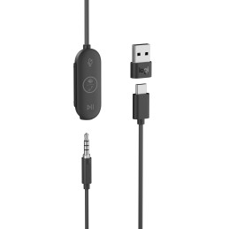 icecat_Logitech Zone Sluchátka s mikrofonem Kabel Do ucha Kancelář   call centrum USB typu C Grafit