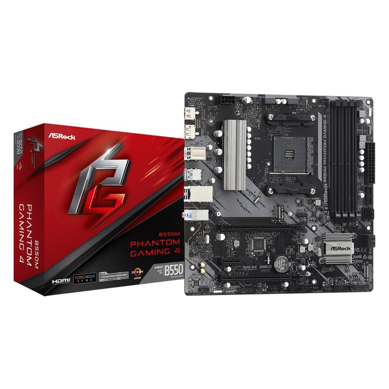 icecat_Asrock B550M Phantom Gaming 4 AMD B550 Emplacement AM4 micro ATX