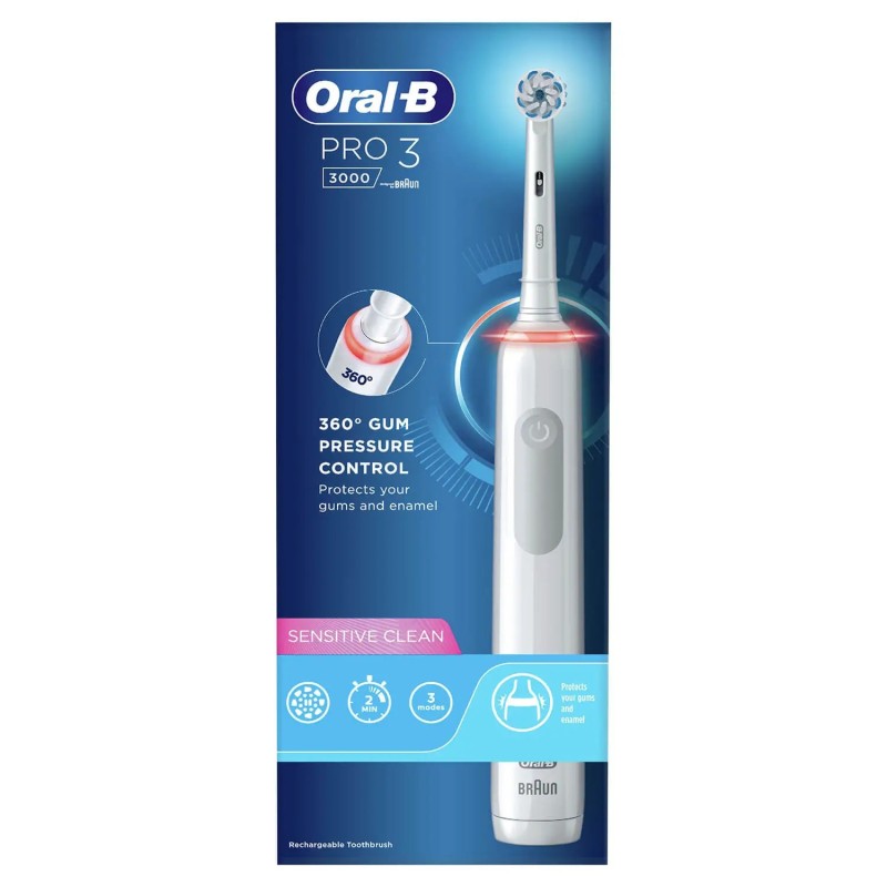 icecat_Oral-B Pro Sensitive Clean Pro 3 Dospělý Oscilačně rotační kartáček Bílá