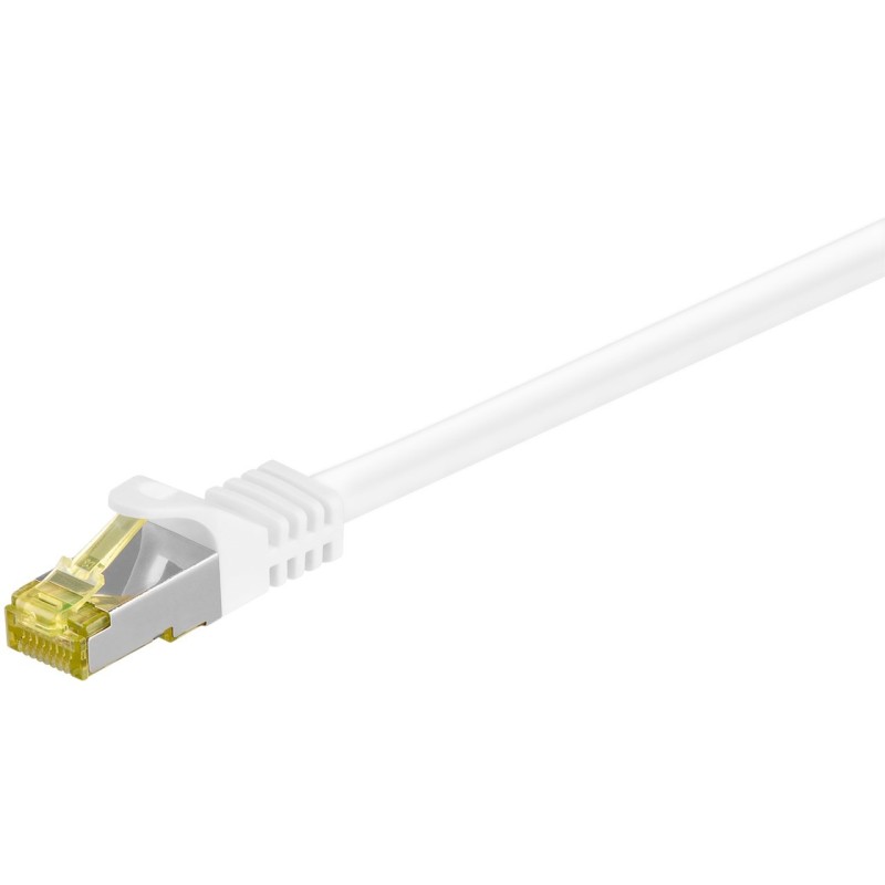 icecat_Goobay RJ45 Patch Cord CAT 6A S FTP (PiMF), 500 MHz, with CAT 7 Raw Cable, white, 0.25 m