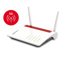 icecat_FRITZ!Box 6850 5G router wireless Gigabit Ethernet Dual-band (2.4 GHz 5 GHz) Nero, Rosso, Bianco