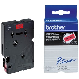 icecat_Brother TC-491 páska pro tvorbu štítků Černá na červené