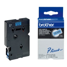 icecat_Brother TC-591 cinta para impresora de etiquetas Negro sobre azul