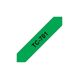 icecat_Brother TC-701 páska pro tvorbu štítků Černá na zelené