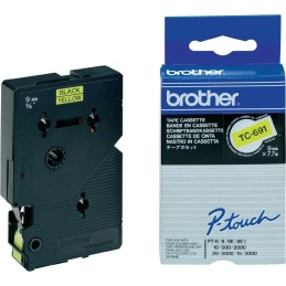 icecat_Brother TC-691 páska pro tvorbu štítků Černá na žluté