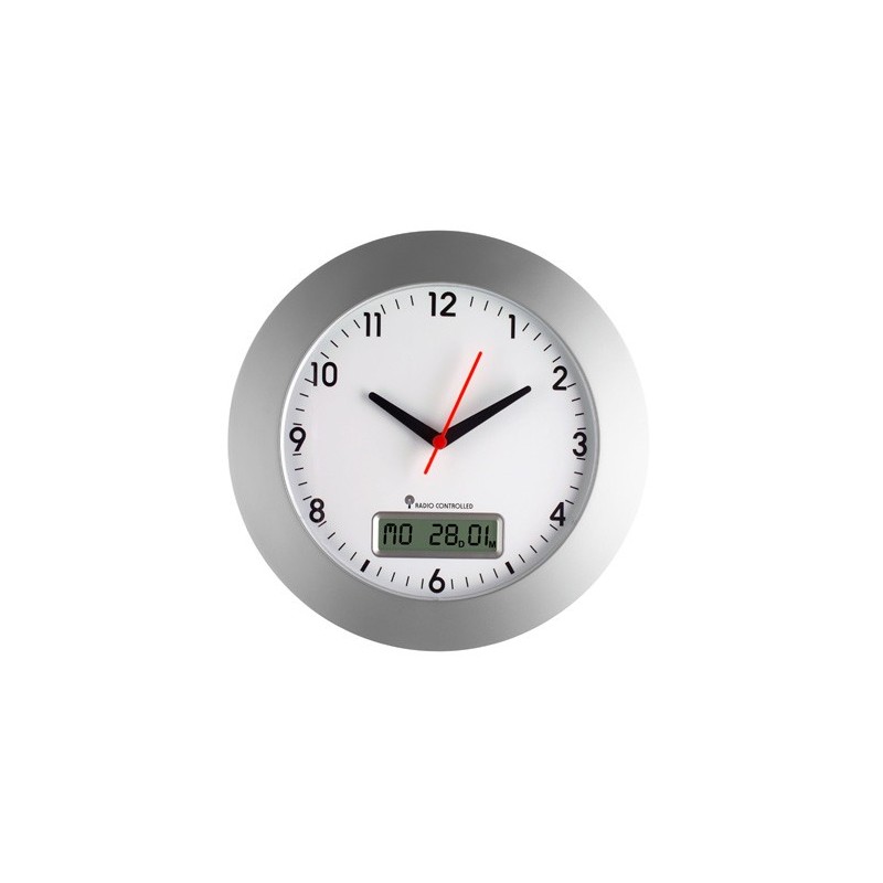 icecat_TFA-Dostmann 98.1092 wall table clock Digital clock Round Silver
