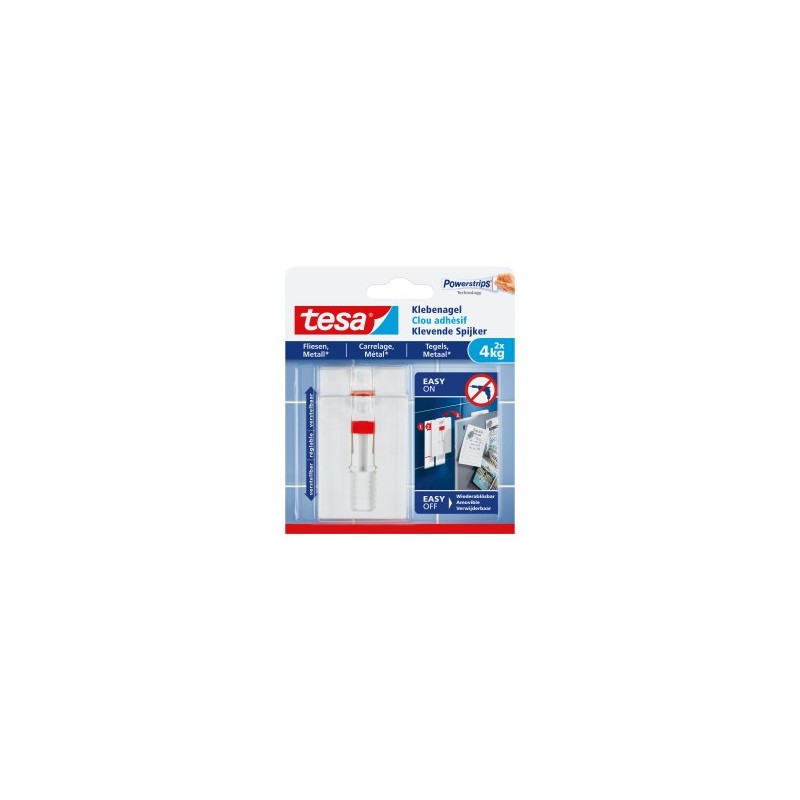 icecat_TESA 77767-00000 home storage hook Indoor Universal hook Grey, Red, White 2 pc(s)