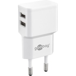icecat_Goobay USB-C Charger Set (12 W), power unit with 2x USB ports and USB-C cable, 1 m, white