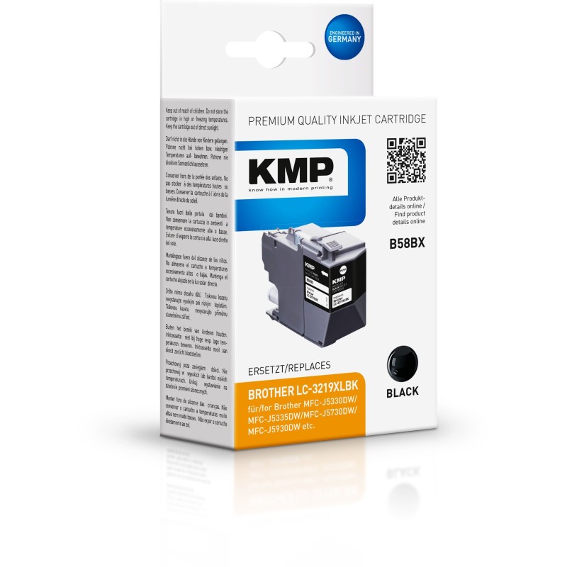 icecat_KMP 1537,4001 inkoustová náplň 1 kusů Kompatibilní Vysoká (XL) výtěžnost Černá