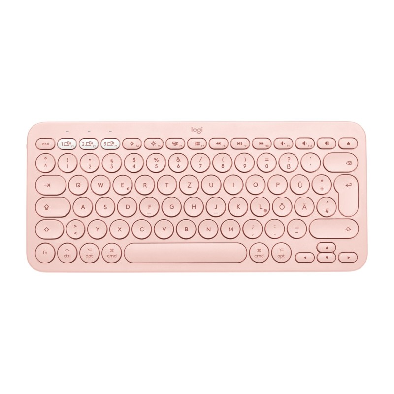 icecat_Logitech K380 for Mac Multi-Device Bluetooth Keyboard klávesnice QWERTZ Německý Růžová