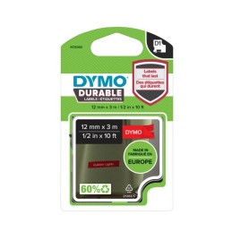 icecat_DYMO D1 - Durable Etichette - Bianco su rosso - 12mm x 7m