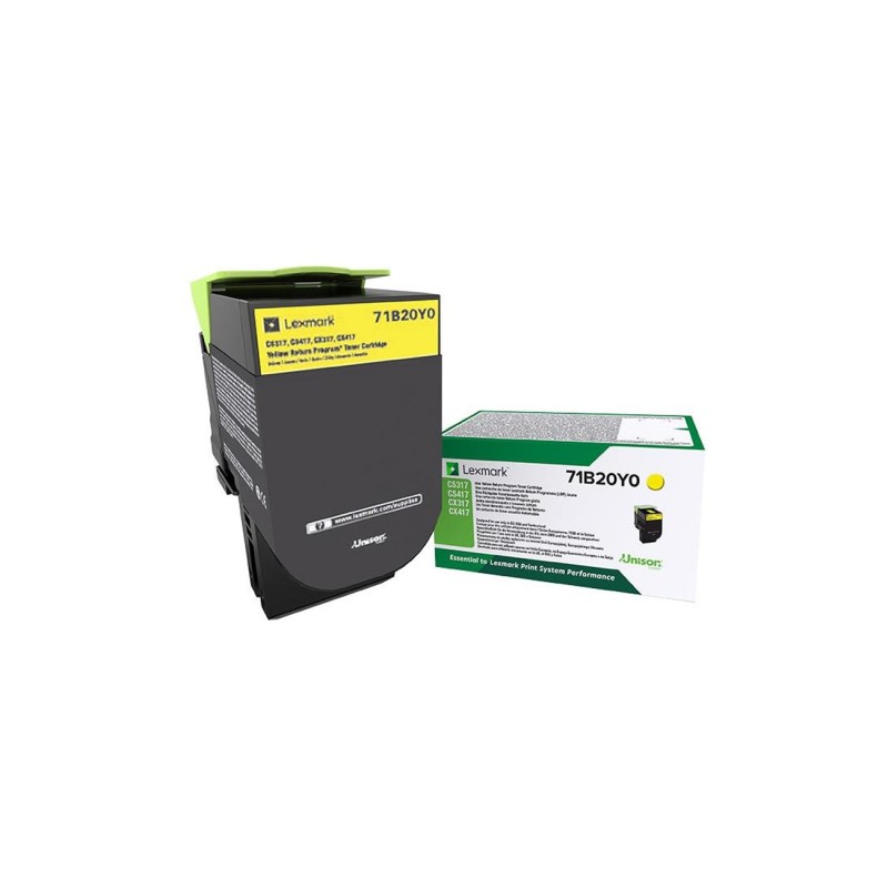 icecat_Lexmark 71B20Y0 Cartouche de toner 1 pièce(s) Original Jaune