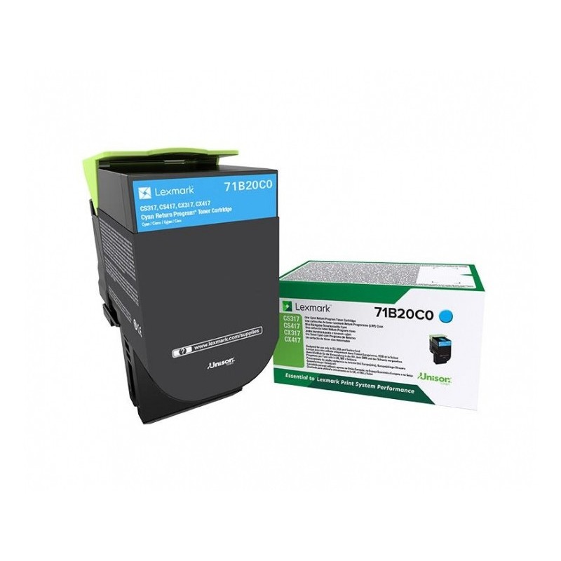 icecat_Lexmark 71B20C0 cartuccia toner 1 pz Originale Ciano