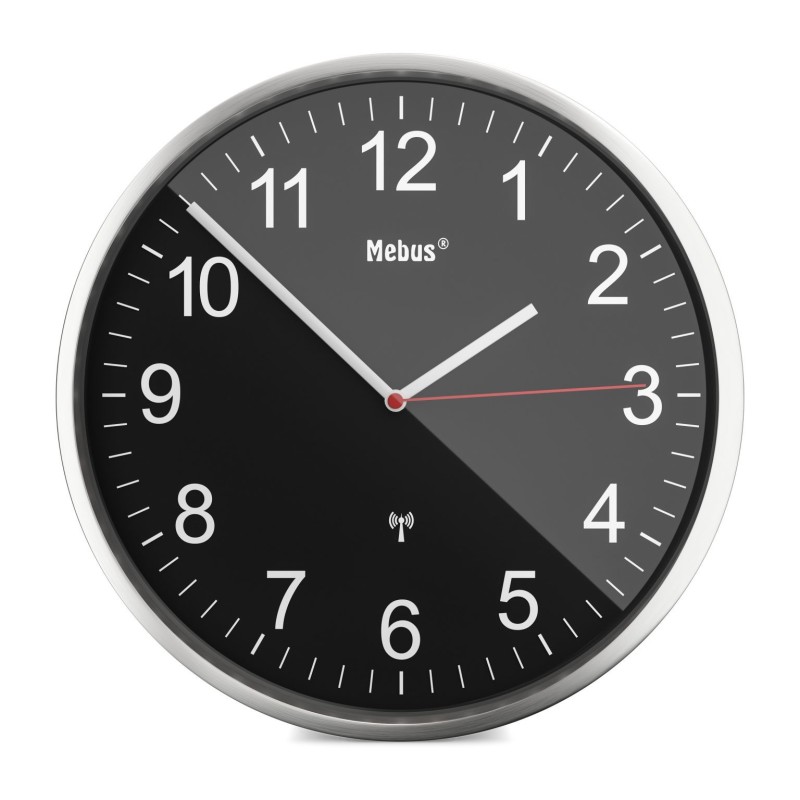 icecat_Mebus 19578 wall table clock Mechanical clock Round Black, Metallic