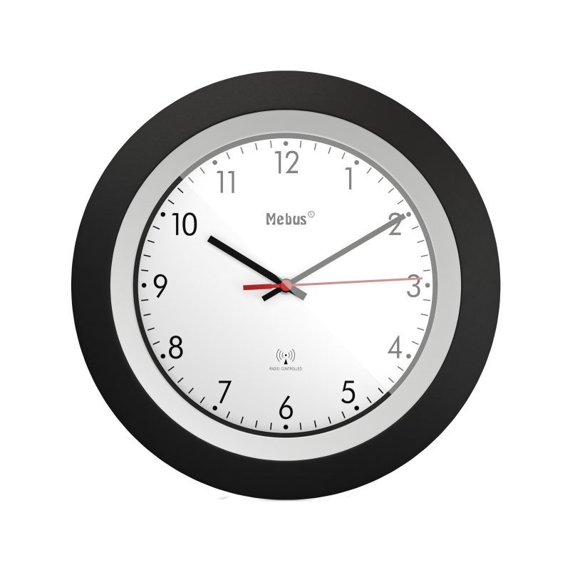 icecat_Mebus 19447 wall table clock Digital clock Round Black, White