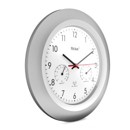 icecat_Mebus 19450 Wand-  Tischuhr Digitale Uhr Rund Silber, Weiß