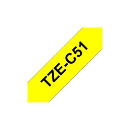 icecat_Brother TZe-C51 cinta para impresora de etiquetas Negro sobre amarillo fluorescente