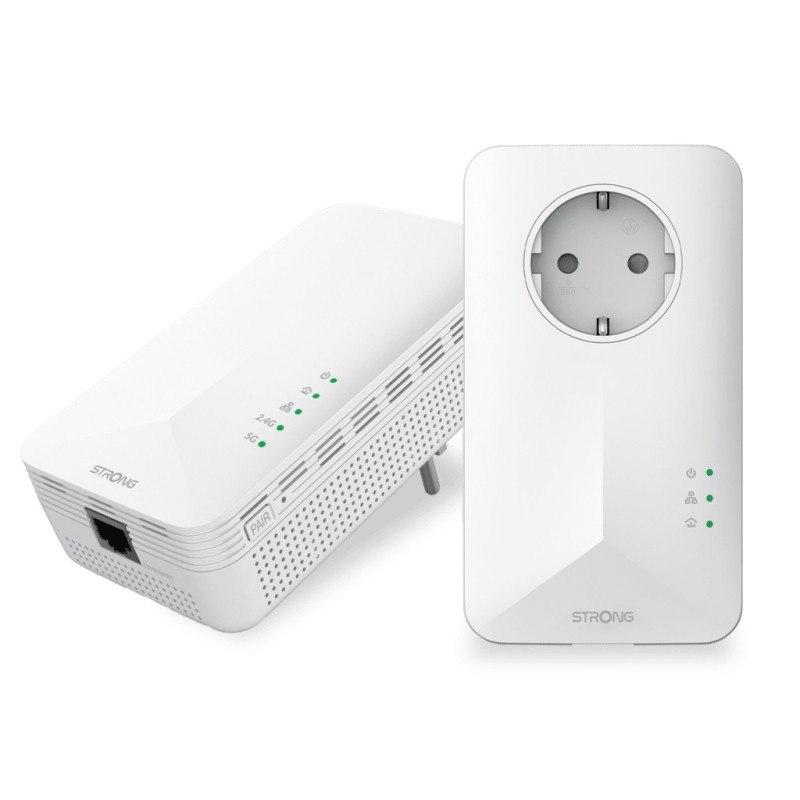 icecat_Strong POWERL1000DUOWIFIEUV2 PowerLine network adapter 1000 Mbit s Ethernet LAN Wi-Fi White 2 pc(s)