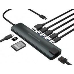 icecat_Conceptronic DONN06G laptop-dockingstation & portreplikator USB 3.2 Gen 1 (3.1 Gen 1) Type-C Schwarz, Silber
