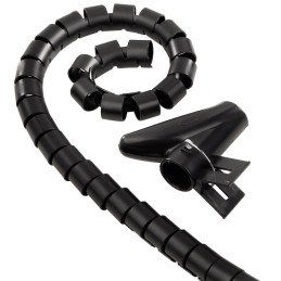 icecat_Hama Cable Bundle Tube Easy Cover, 1.5 m, 30 mm, black