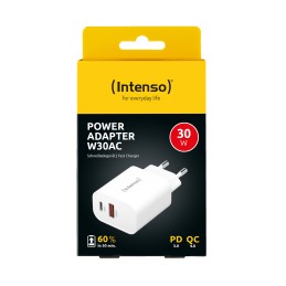 icecat_Intenso POWER ADAPTER USB-A USB-C 7803012 Universal Blanco Corriente alterna Carga rápida Interior