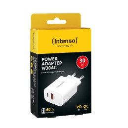 icecat_Intenso POWER ADAPTER USB-A USB-C 7803012 Universal Blanco Corriente alterna Carga rápida Interior
