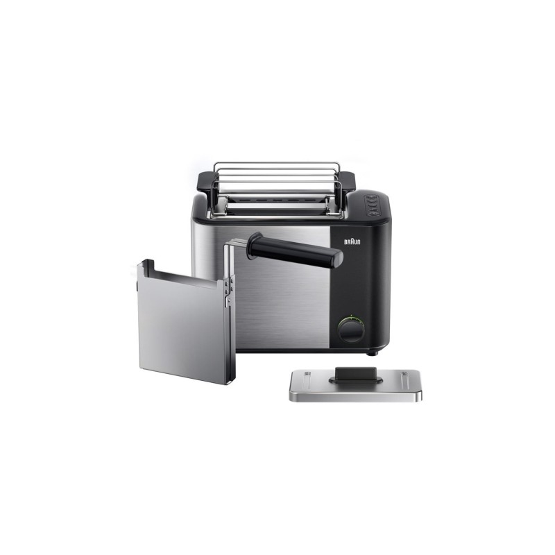 8021098760111 - HT5015BK ZE-KOM HT5015BK Toaster Kunststoff Edelstahl Stahlfarben Schwarz HT5015BK 8021098760111