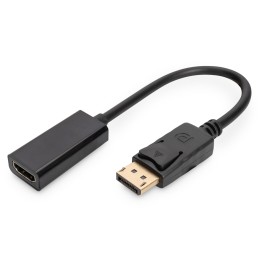 icecat_Digitus AK-340408-001-S adaptér k video kabelům 0,15 m DisplayPort HDMI Typ A (standardní) Černá
