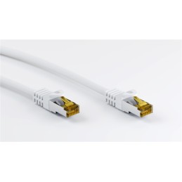 icecat_Goobay RJ45 Patch Cord CAT 6A S FTP (PiMF), 500 MHz, with CAT 7 Raw Cable, white, 0.5m