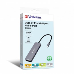 icecat_Verbatim CMH-08 USB Typ-C 5000 Mbit s Silber