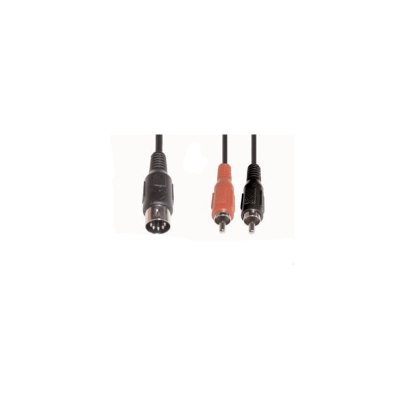 icecat_e+p B 25 audio cable 1.5 m 2 x RCA DIN (5-pin) Black