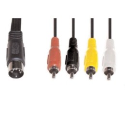 icecat_e+p B 29 audio cable 1.5 m DIN (5-pin) 4 x RCA Black