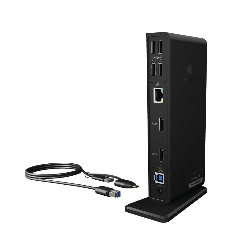 icecat_ICY BOX IB-DK2251AC Kabelgebunden USB 3.2 Gen 2 (3.1 Gen 2) Type-A Schwarz