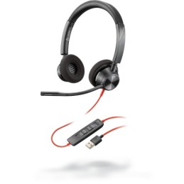 icecat_POLY Blackwire 3320 Kopfhörer Kabelgebunden Kopfband Büro Callcenter USB Typ-A Schwarz, Rot