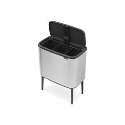 icecat_Brabantia 316081 trash can 33 L Rectangular Stainless steel Black, Stainless steel