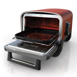 icecat_Ninja OO101EU barbecue per l'aperto e bistecchiera Grill Elettrico + Carbone Nero, Rosso, Argento 2400 W