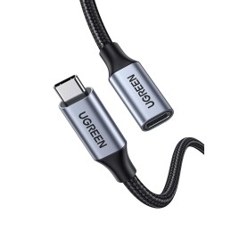 icecat_Ugreen USB-C 3.1 Extension Cable USB Kabel 1 m USB 3.2 Gen 2 (3.1 Gen 2) USB C Schwarz, Grau