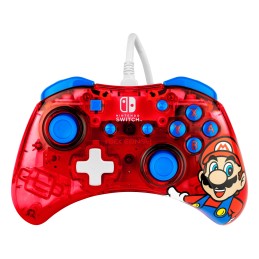 icecat_PDP Rock Candy  Mario Punch Rouge, Translucide USB Manette de jeu Analogique Numérique Nintendo Switch, Nintendo