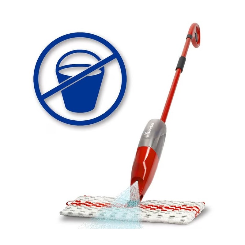 icecat_Vileda 1.2 Spray Max mop Microfibre, Plastic Dry&wet Red, White