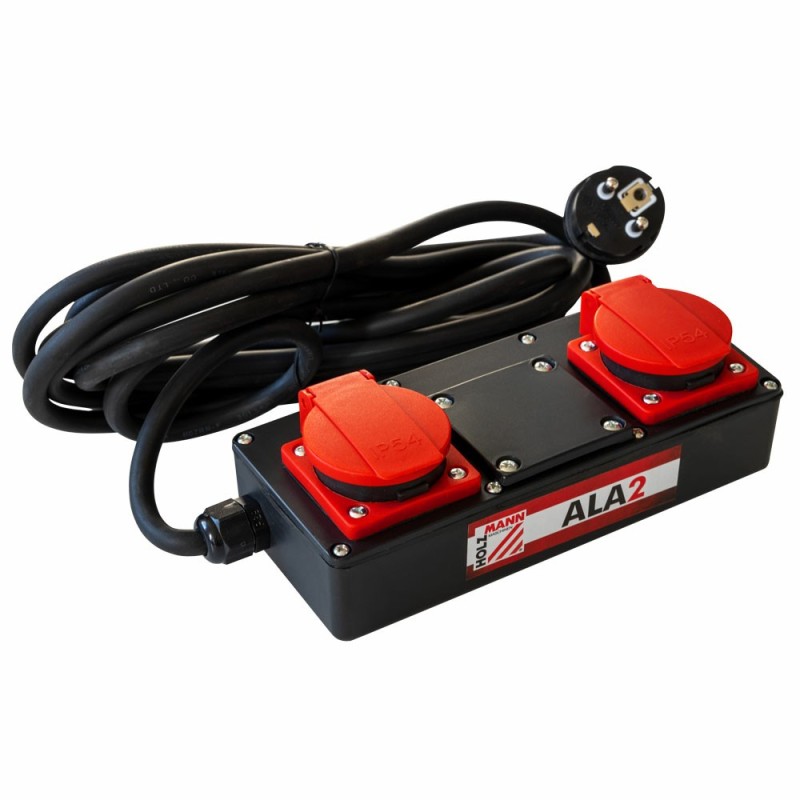 icecat_Holzmann ALA2_230V power distribution unit (PDU) 2 AC outlet(s) Black, Red