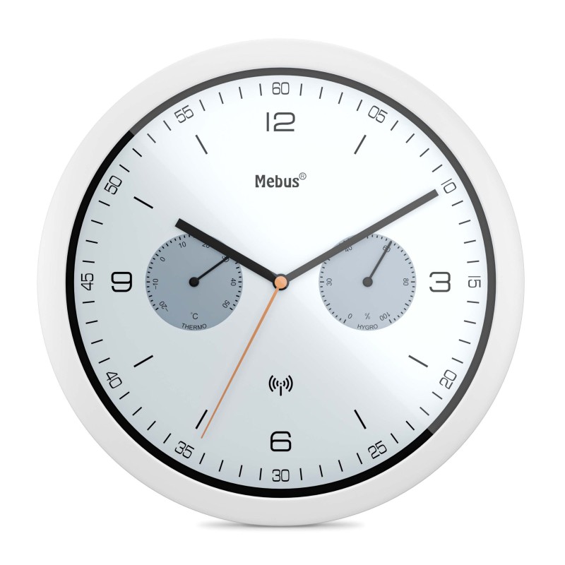 icecat_Mebus 52826 wall table clock Round Black, Grey, White