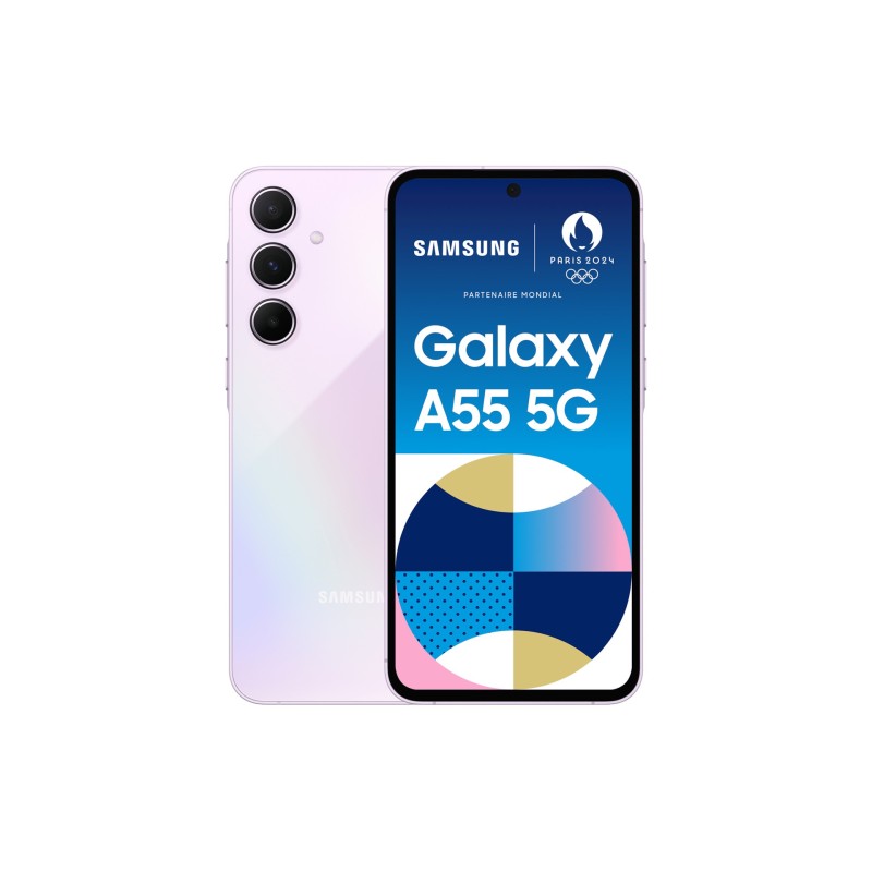 icecat_Samsung Galaxy A55 5G 16,8 cm (6.6") Dual SIM ibrida Android 14 USB tipo-C 8 GB 128 GB 5000 mAh Lillà