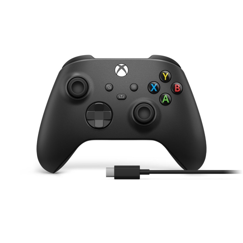 icecat_Microsoft Xbox Wireless Controller + USB-C Cable Schwarz Gamepad Analog   Digital PC, Xbox One, Xbox One S, Xbox 