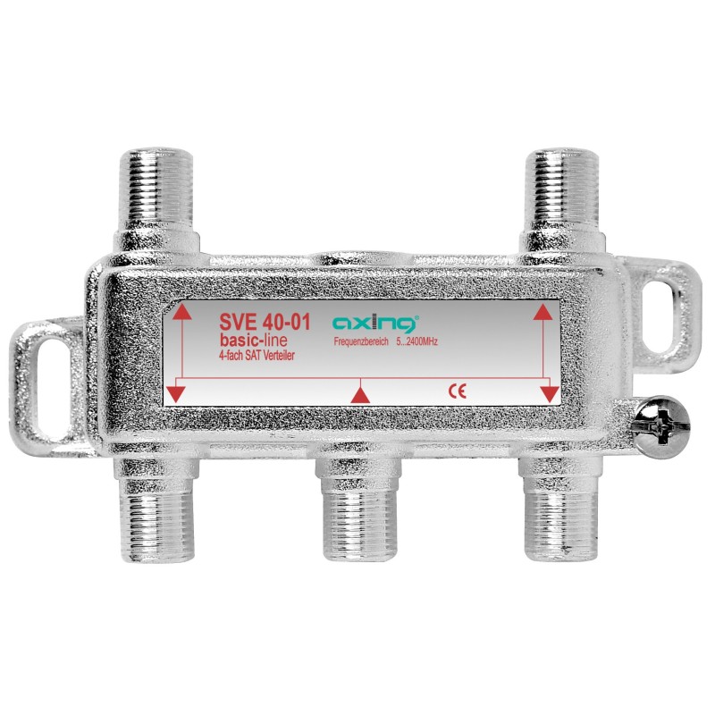 icecat_Axing SVE04001 cable divisor y combinador Divisor de señal para cable coaxial Plata